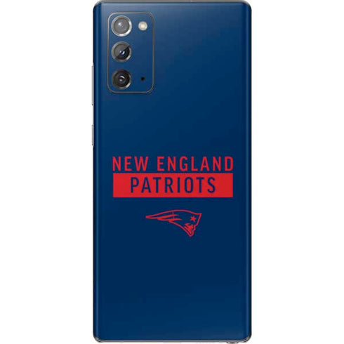 NFL New England Patriots Blue Performance Series Galaxy Note20 5G Skin