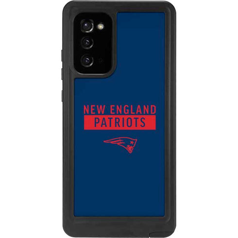 NFL New England Patriots Blue Performance Series Galaxy Note20 5G Waterproof Case