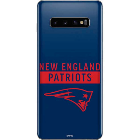 NFL New England Patriots Blue Performance Series Galaxy S10 Plus Skin