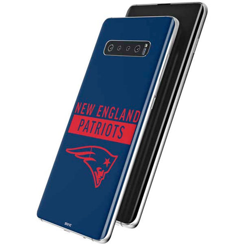 NFL New England Patriots Blue Performance Series Galaxy S10 Plus Skin