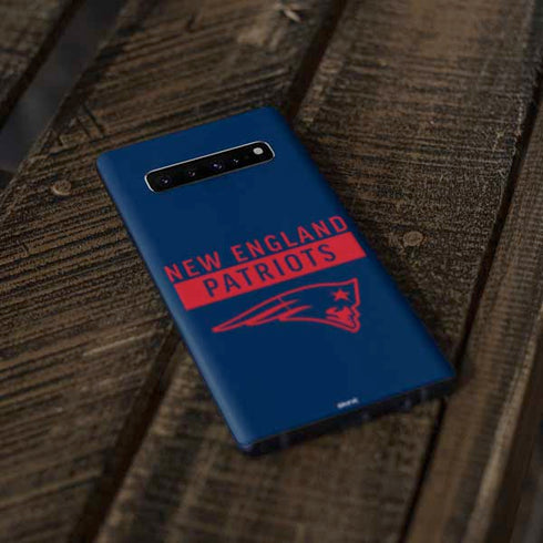 NFL New England Patriots Blue Performance Series Galaxy S10 Plus Skin