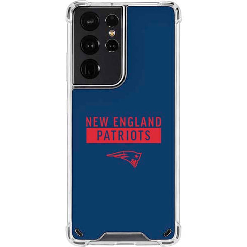 NFL New England Patriots Blue Performance Series Galaxy S21 Ultra 5G Clear Case