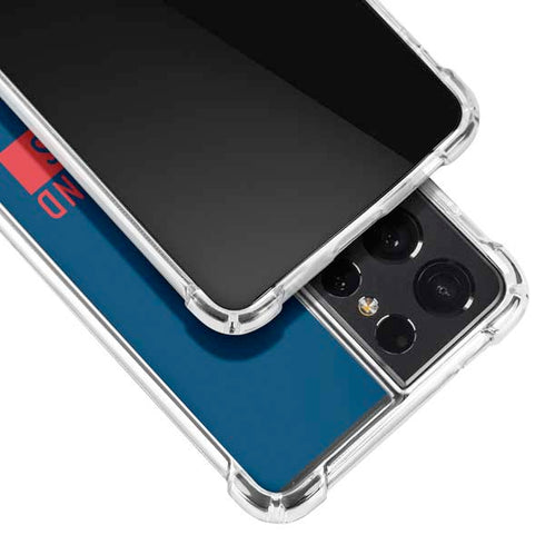 NFL New England Patriots Blue Performance Series Galaxy S21 Ultra 5G Clear Case