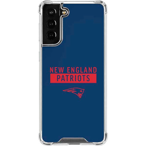 NFL New England Patriots Blue Performance Series Galaxy S22 Plus Clear Case