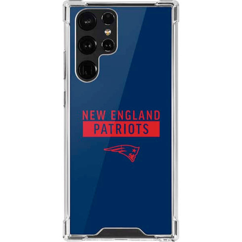 NFL New England Patriots Blue Performance Series Galaxy S22 Ultra Clear Case