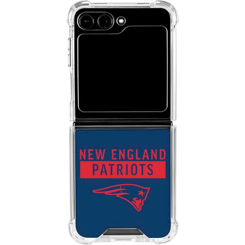 NFL New England Patriots Blue Performance Series Galaxy Z Flip5 5G Clear Case
