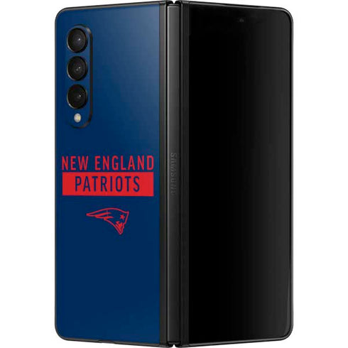 NFL New England Patriots Blue Performance Series Galaxy Z Fold3 5G Skin