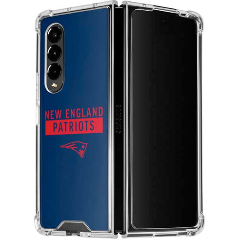 NFL New England Patriots Blue Performance Series Galaxy Z Fold4 5G Clear Case