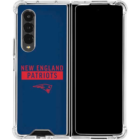 NFL New England Patriots Blue Performance Series Galaxy Z Fold4 5G Clear Case