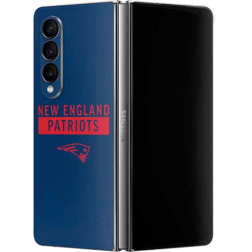 NFL New England Patriots Blue Performance Series Galaxy Z Fold4 5G Skin