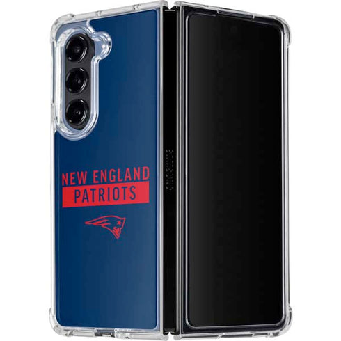 NFL New England Patriots Blue Performance Series Galaxy Z Fold5 5G Clear Case