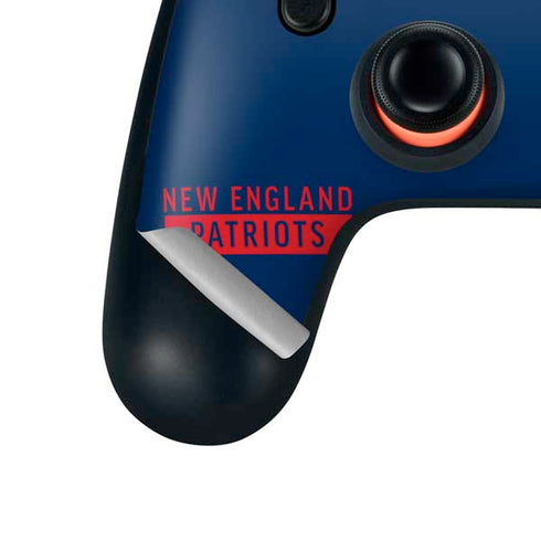 NFL New England Patriots Blue Performance Series Google Stadia Controller Skin