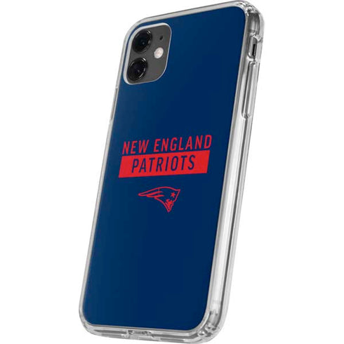 NFL New England Patriots Blue Performance Series iPhone 11 Clear Case