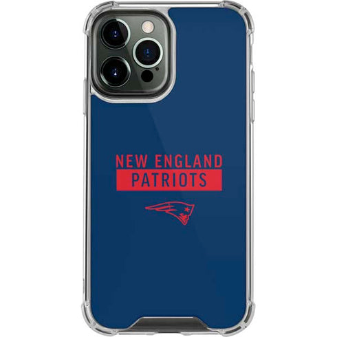 NFL New England Patriots Blue Performance Series iPhone 13 Pro Max Clear Case