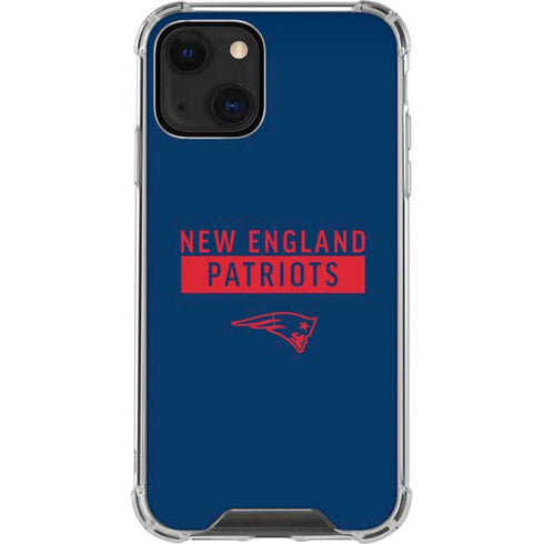 NFL New England Patriots Blue Performance Series iPhone 14 Clear Case