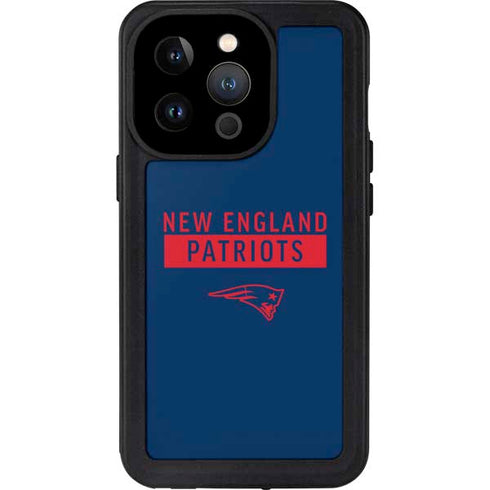 NFL New England Patriots Blue Performance Series iPhone 14 Pro Waterproof Case