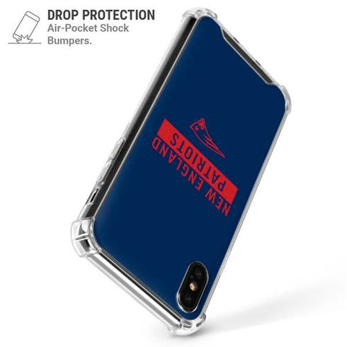 NFL New England Patriots Blue Performance Series iPhone X/XS Clear Case