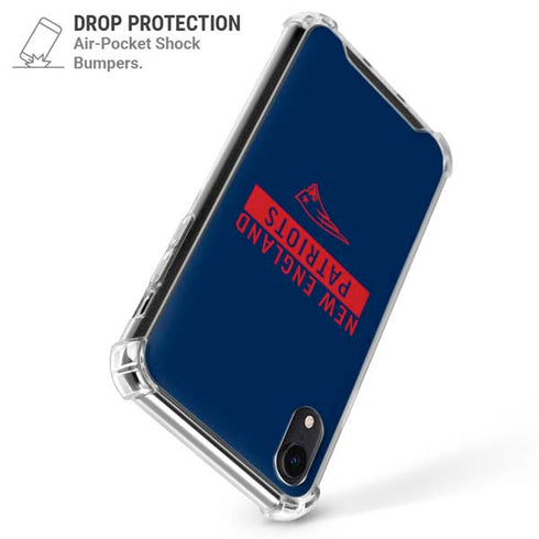 NFL New England Patriots Blue Performance Series iPhone XR Clear Case
