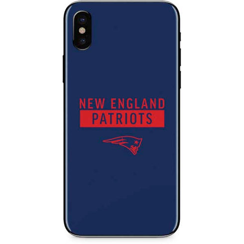NFL New England Patriots Blue Performance Series iPhone XS Skin