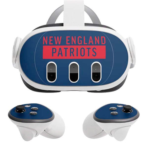 NFL New England Patriots Blue Performance Series Meta Quest 3 Skin