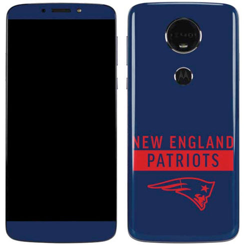 NFL New England Patriots Blue Performance Series Moto E5 Plus Skin