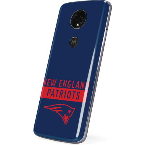 NFL New England Patriots Blue Performance Series Moto E5 Plus Skin