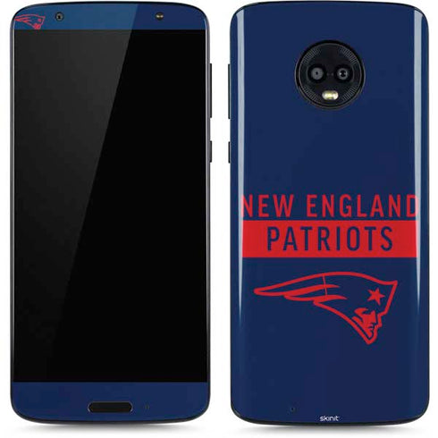 NFL New England Patriots Blue Performance Series Moto G6 Skin