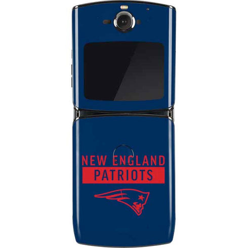 NFL New England Patriots Blue Performance Series Motorola RAZR Skin