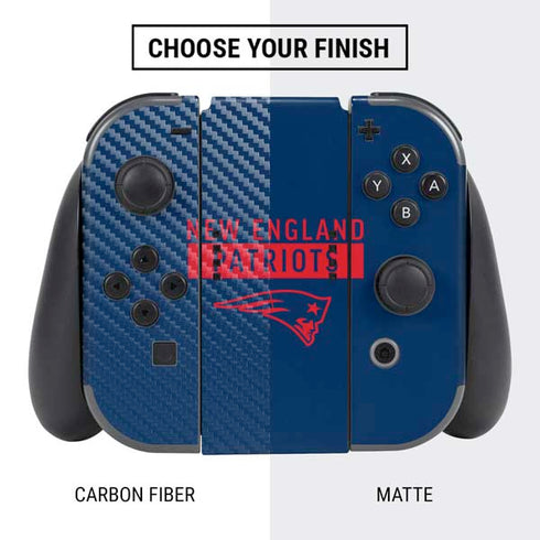 NFL New England Patriots Blue Performance Series Nintendo Switch Bundle Skin