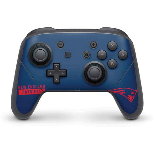 NFL New England Patriots Blue Performance Series Nintendo Switch Pro Controller Skin