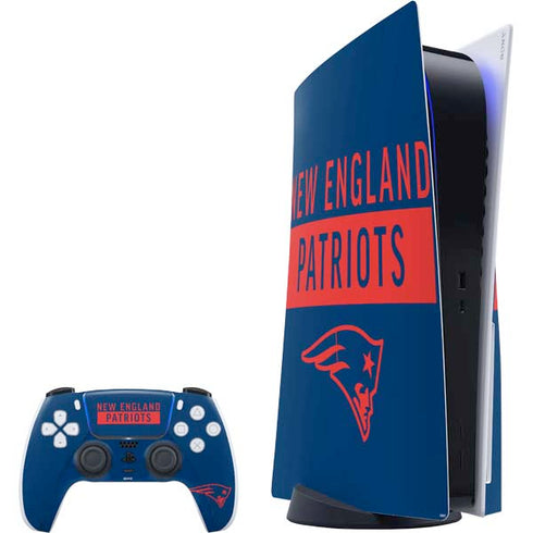 NFL New England Patriots Blue Performance Series PS5 Bundle Skin