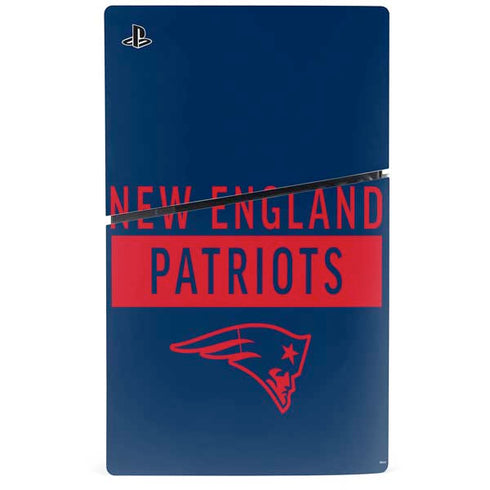 NFL New England Patriots Blue Performance Series PS5 Slim Disk Bundle Skin