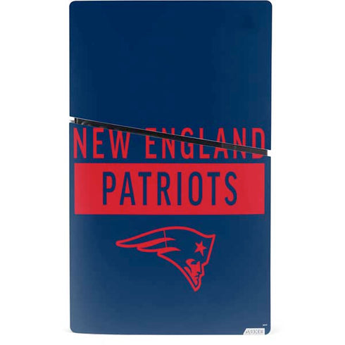 NFL New England Patriots Blue Performance Series PS5 Slim Digital Edition Console Skin