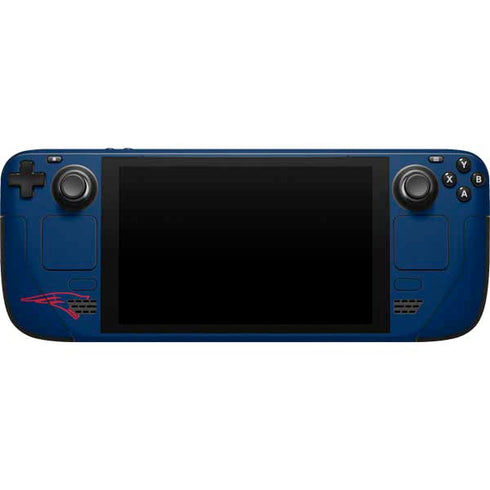 NFL New England Patriots Blue Performance Series Steam Deck Handheld Gaming Computer Skin