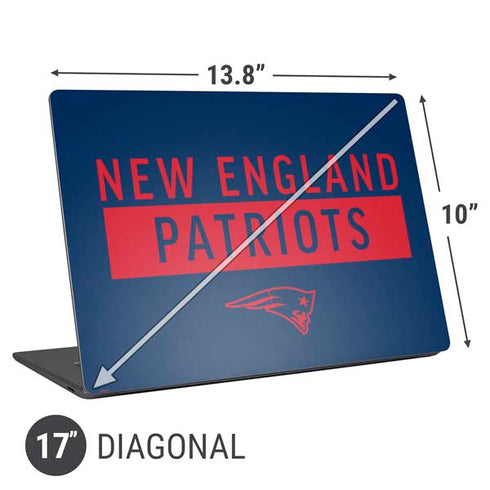 NFL New England Patriots Blue Performance Series Universal Laptop 17in (13.8 x 10in) Skin