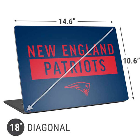 NFL New England Patriots Blue Performance Series Universal Laptop 18in (14.6 x 10.6in) Skin