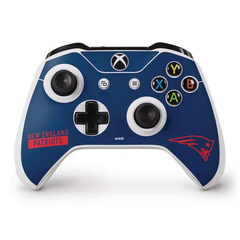 NFL New England Patriots Blue Performance Series Xbox One S Controller Skin