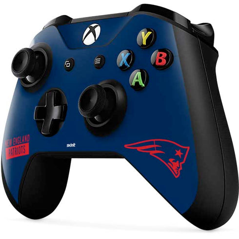 NFL New England Patriots Blue Performance Series Xbox One X Controller Skin