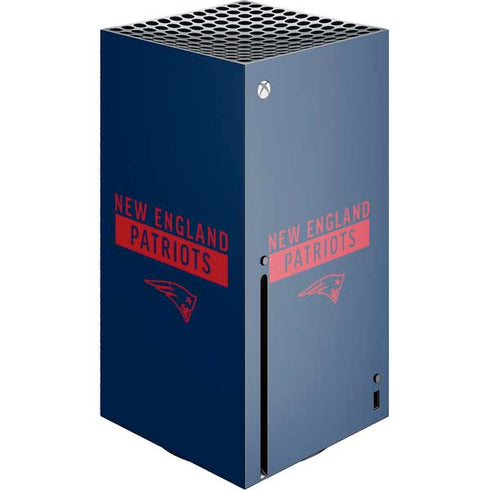 NFL New England Patriots Blue Performance Series Xbox Series X Console Skin
