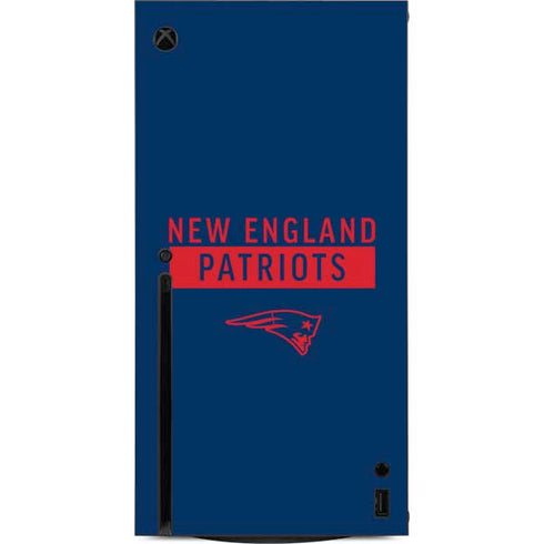 NFL New England Patriots Blue Performance Series Xbox Series X Console Skin