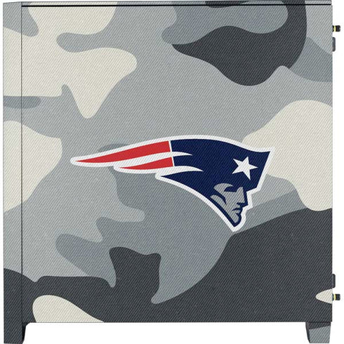 NFL New England Patriots Camo Corsair 4000D Tempered Glass Mid-Tower ATX Case Skin
