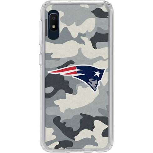 NFL New England Patriots Camo Galaxy A10e Clear Case