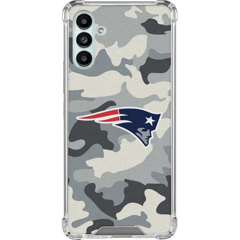 NFL New England Patriots Camo Galaxy A13 5G Clear Case