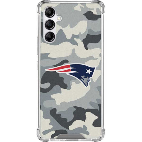 NFL New England Patriots Camo Galaxy A14 5G Clear Case