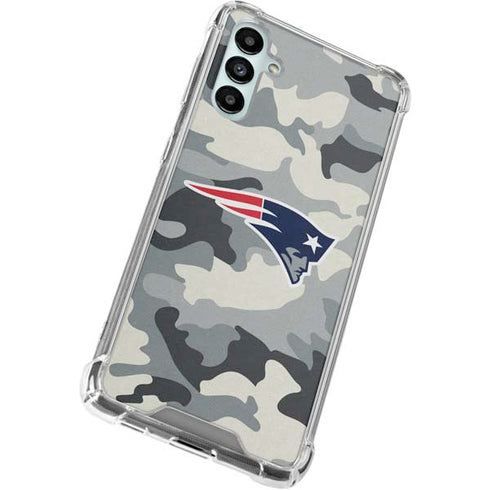NFL New England Patriots Camo Galaxy A14 5G Clear Case