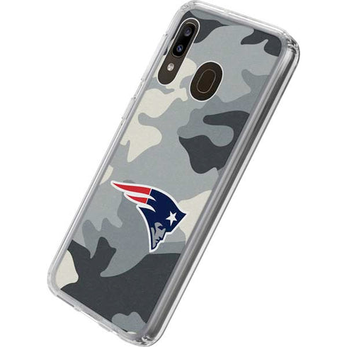 NFL New England Patriots Camo Galaxy A20 Clear Case