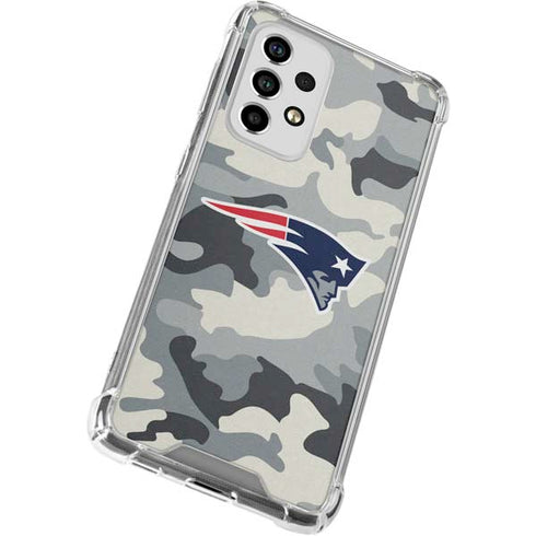 NFL New England Patriots Camo Galaxy A33 5G Clear Case