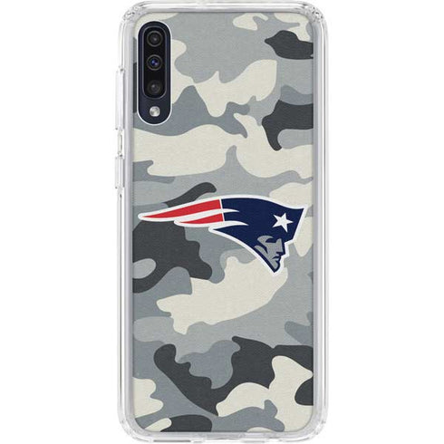 NFL New England Patriots Camo Galaxy A50 Clear Case
