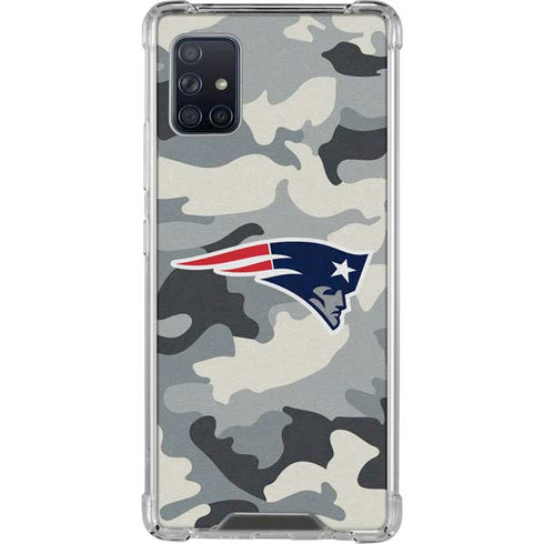 NFL New England Patriots Camo Galaxy A51 5G Clear Case