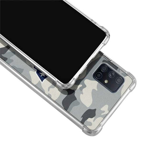 NFL New England Patriots Camo Galaxy A51 5G Clear Case